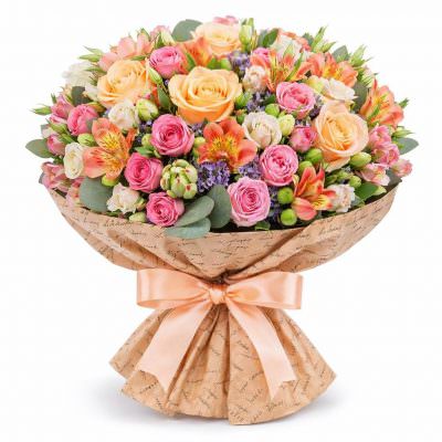 Красивый букет из свежих цветов «Летняя гармония»
