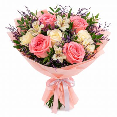 Праздничный букет из цветов «Радужное вдохновение»