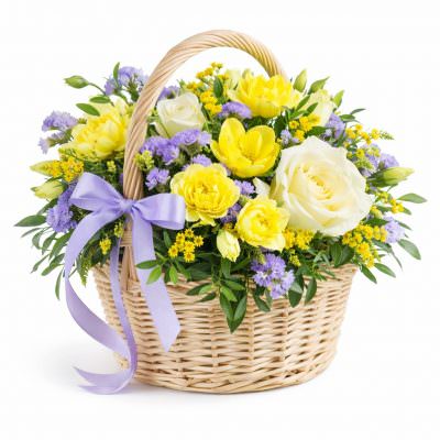 Корзина с цветами «Весенний луч»
