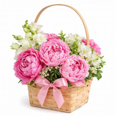 Праздничная композиция из цветов «Розовый Шарм»