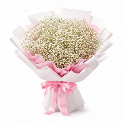 Монобукет из белых гипсофил «Нежное облако»