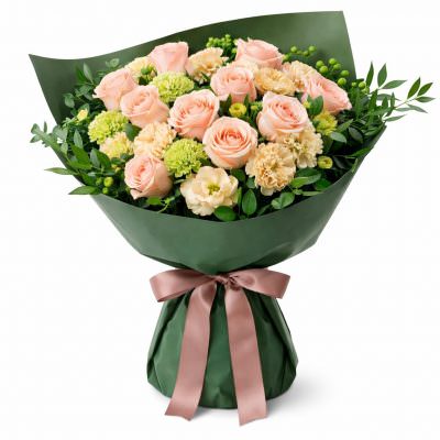 Дизайнерский букет живых цветов «Весенний вальс»