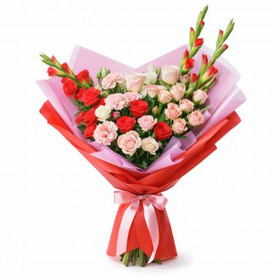 Букеты с гладиолусами