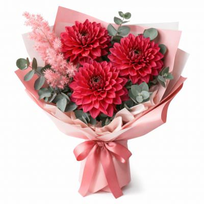 Букеты с георгинами