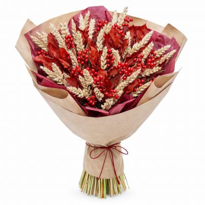 Букет из свежих цветов «Осенний вихрь»