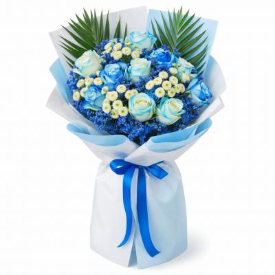 Премиальный букет цветов «Ледяная свежесть»