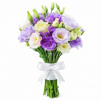 Свадебные букеты невесты из эустомы