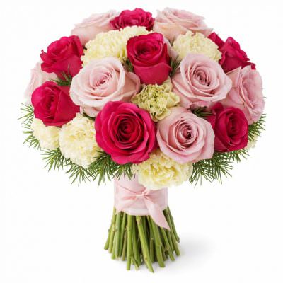 Свадебные букеты невесты с белыми гвоздиками