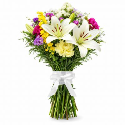 Свадебные букеты невесты из белых лилий