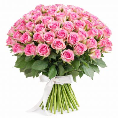 Букет из розовых роз «Изящность»