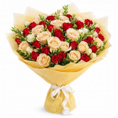 Красивый букет «Чайный закат»