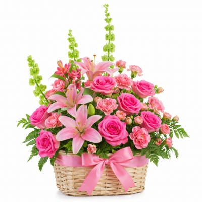 Корзина из цветов «Цветочный Фейерверк»