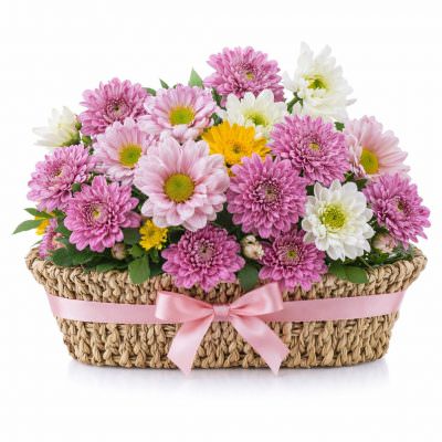 Корзина с цветами «Цветочная Сказка»