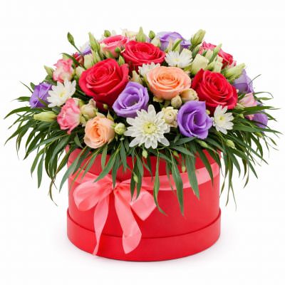 Цветы в коробке «Лунный вальс»